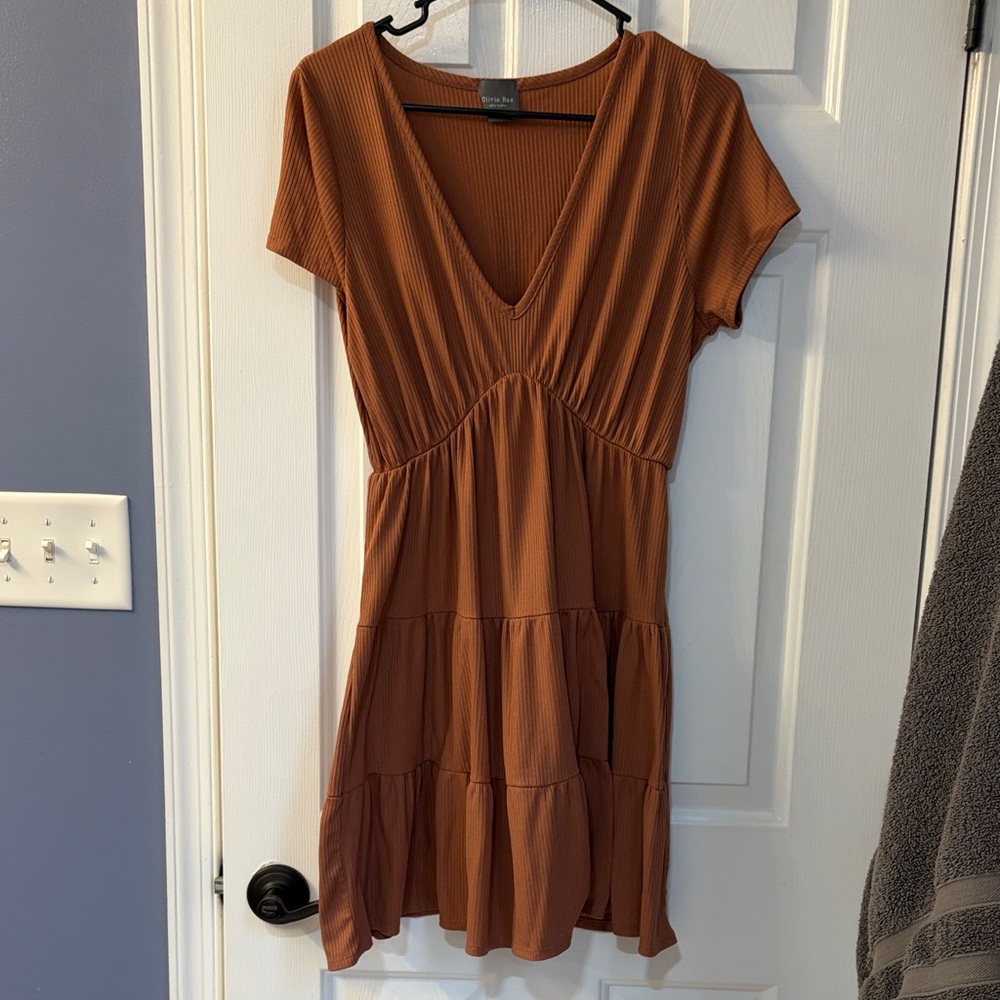 T Shirt Material V-Neck Dress